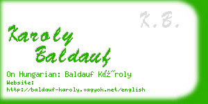 karoly baldauf business card